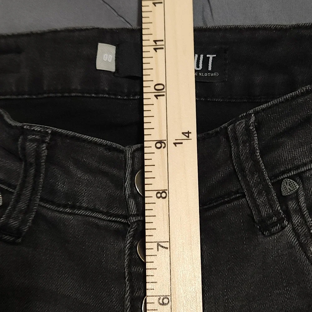 KUT from the Kloth Reese‎ Jeans Women's 00 26x26.5 Mid Rise Button Fly Raw Hem